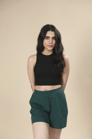 Carbontree Organic Cotton Women Deep Teal Comfort Shorts