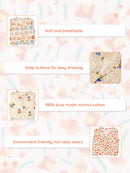 Greendigo Organic Cotton Pack of 3 Jhablas for Newborn Babies - White