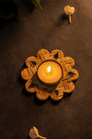GreenKraft Marigold Handcrafted Bamboo Tea light Holder - Set of 5