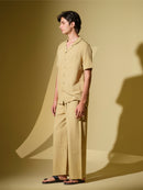 Vasudhaa Vastrram Antaratma - Men'S Organic Dyed Linen And Bamboo Co-Ord Set