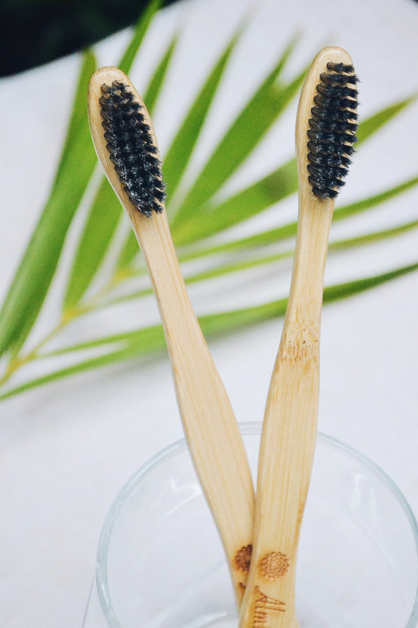 Almitra Sustainables Bamboo Toothbrush – Charcoal (Pack of 2)