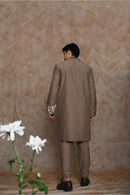 Anushé Pirani Handwoven Cotton Men's Oatmeal Trench