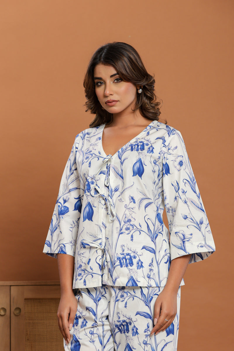 Paizlie Floral Toile Loungewear | 100% Organic Cotton | Women