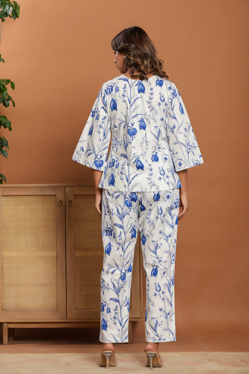 Paizlie Floral Toile Loungewear | 100% Organic Cotton | Women