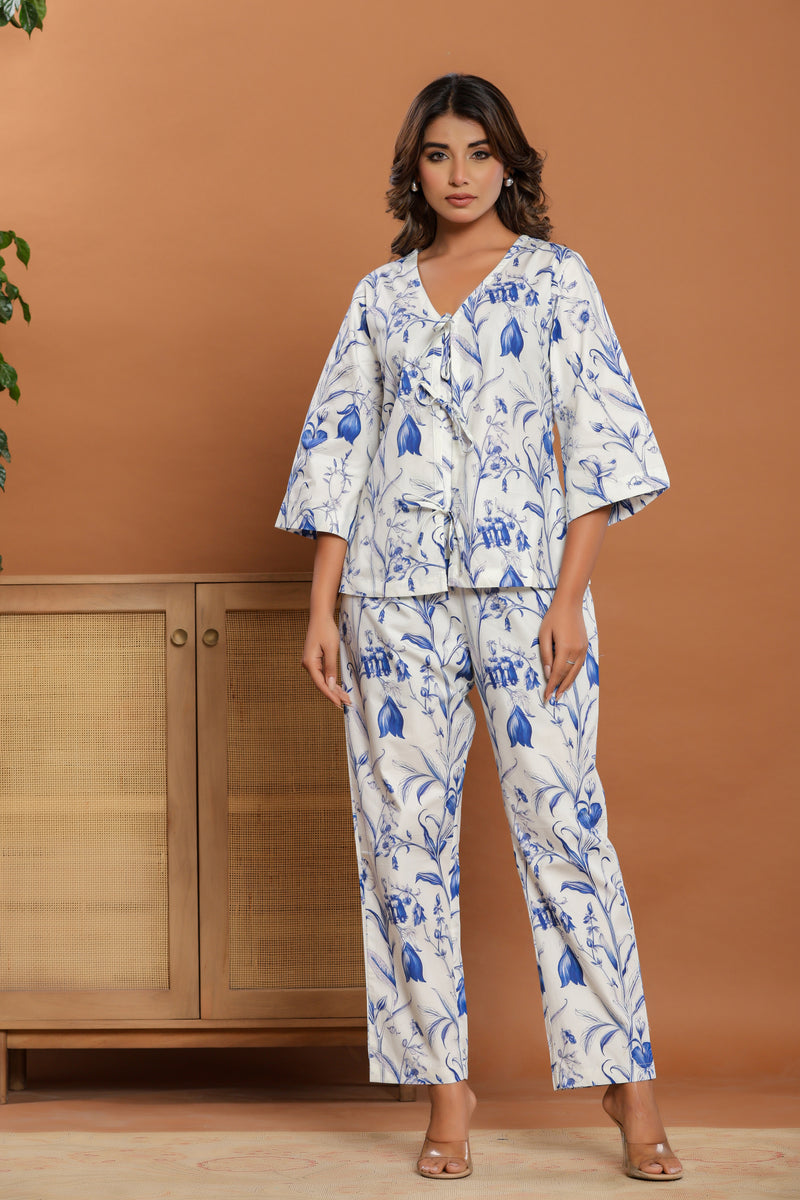 Paizlie Floral Toile Loungewear | 100% Organic Cotton | Women