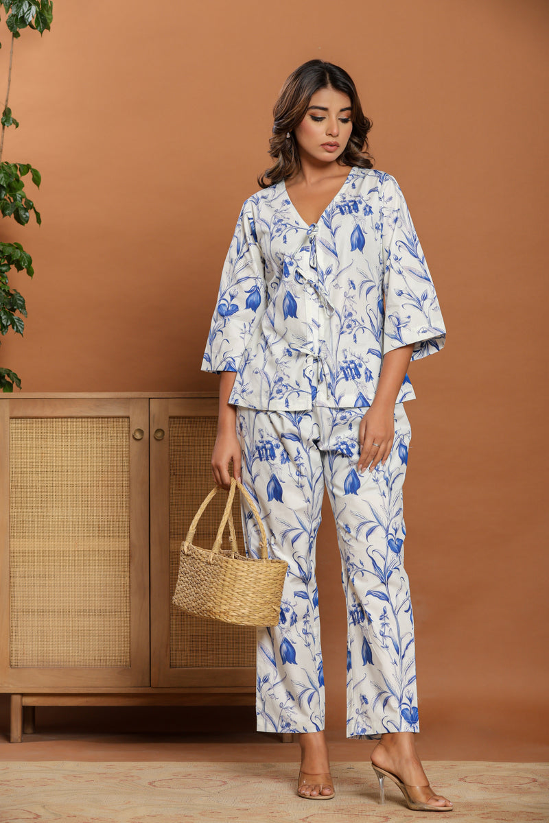 Paizlie Floral Toile Loungewear | 100% Organic Cotton | Women