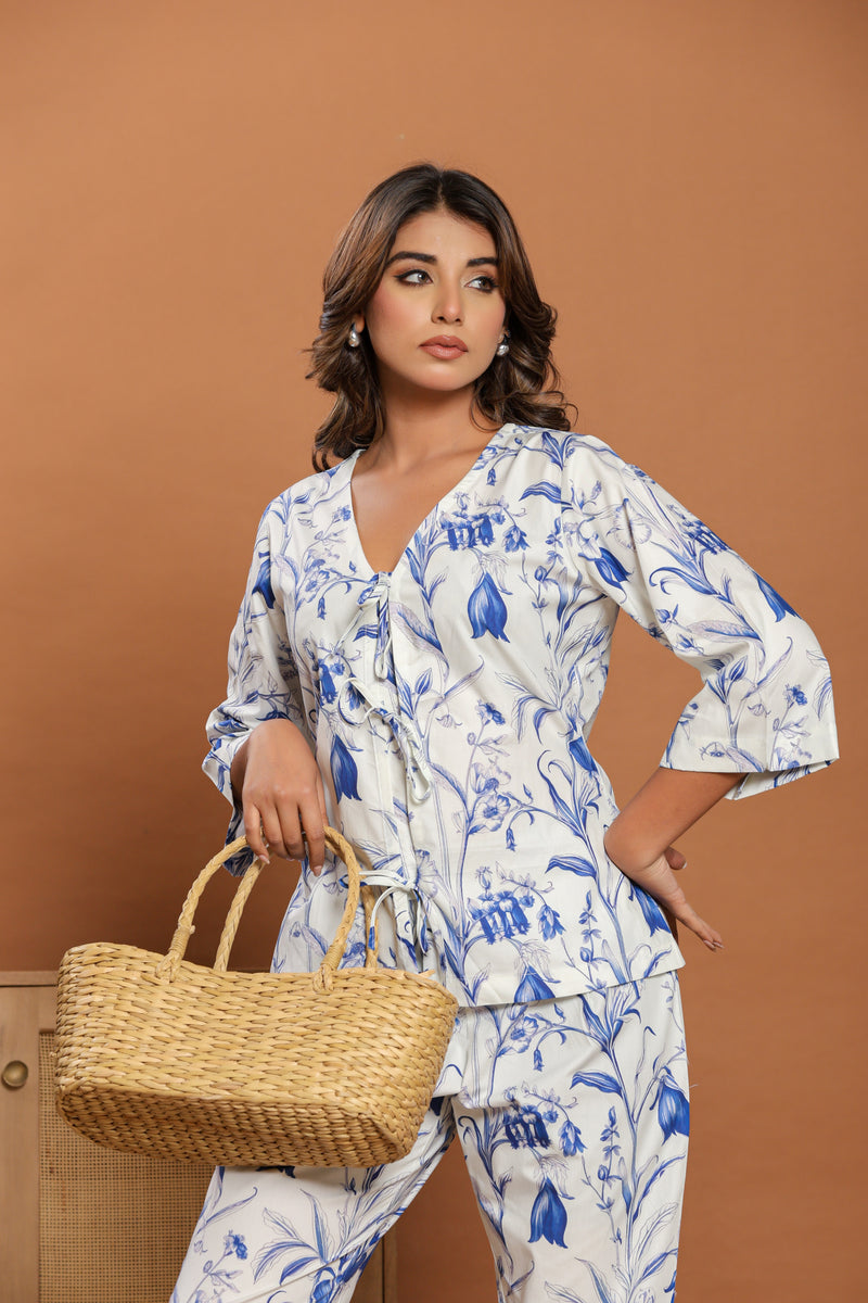 Paizlie Floral Toile Loungewear | 100% Organic Cotton | Women