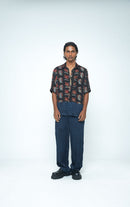 anushé pirani Modal Silk Men Charcoal Beast Shirt