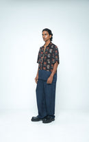 anushé pirani Modal Silk Men Charcoal Beast Shirt