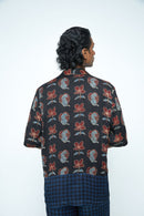 anushé pirani Modal Silk Men Charcoal Beast Shirt