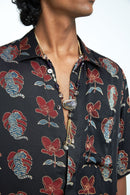 anushé pirani Modal Silk Men Charcoal Beast Shirt