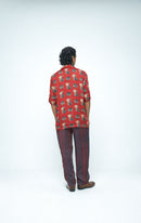 anushé pirani Modal Silk Men Terracotta Giant Lotus Shirt
