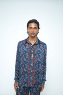 anushé pirani Modal Silk Men Indigo Eden Shirt