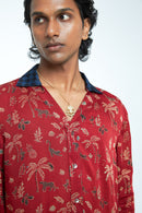 anushé pirani Modal Silk Men Rosewood Wild T-shirt Shirt