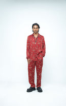 anushé pirani Modal Silk Men Rosewood Jungle Shirt