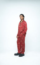 anushé pirani Modal Silk Men Rosewood Jungle Shirt