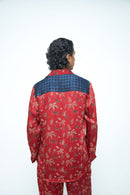 anushé pirani Modal Silk Men Rosewood Jungle Shirt