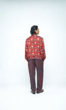 anushé pirani Modal Silk Men Terracotta Rustic Bomber
