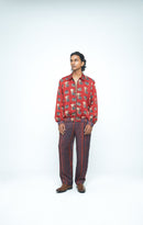 anushé pirani Modal Silk Men Terracotta Rustic Bomber