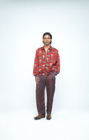 anushé pirani Modal Silk Men Terracotta Rustic Bomber
