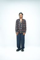 anushé pirani Modal Silk Men Charcoal Bold Blazer