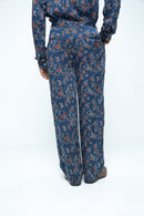 anushé pirani Modal Silk Men Indigo Garden Pleat Pants
