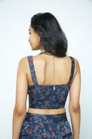 anushé pirani Modal Silk Women Indigo Corset Top