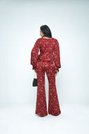 anushé pirani Modal Silk Women Rosewood Cascade Top