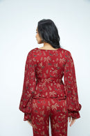 anushé pirani Modal Silk Women Rosewood Cascade Top