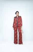 anushé pirani Modal Silk Women Terracotta Lotus Shirt