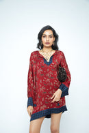 anushé pirani Modal Silk Women Rosewood Dolman Sleeve Tunic
