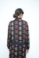 anushé pirani Modal Silk Women Charcoal Beast Bomber