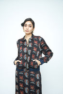 anushé pirani Modal Silk Women Charcoal Beast Bomber