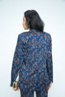 anushé pirani Modal Silk Women Indigo Paradise Blazer
