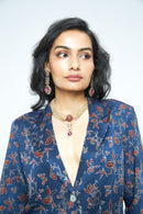 anushé pirani Modal Silk Women Indigo Paradise Blazer