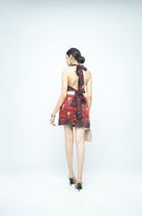 anushé pirani Modal Silk Women Terracotta Giant Mini Dress