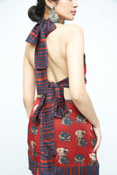 anushé pirani Modal Silk Women Terracotta Giant Mini Dress