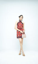 anushé pirani Modal Silk Women Terracotta Giant Mini Dress