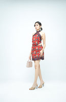 anushé pirani Modal Silk Women Terracotta Giant Mini Dress