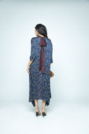 anushé pirani Modal Silk Women Indigo Cascade Dress