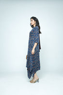 anushé pirani Modal Silk Women Indigo Cascade Dress