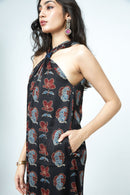 anushé pirani Modal Silk Women Charcoal Knot Dress