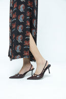 anushé pirani Modal Silk Women Charcoal Knot Dress