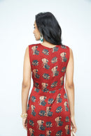 anushé pirani Modal Silk Women Terracotta Ruché Dress