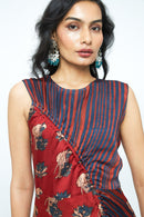 anushé pirani Modal Silk Women Terracotta Ruché Dress