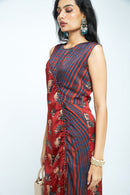 anushé pirani Modal Silk Women Terracotta Ruché Dress