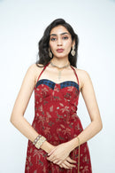 anushé pirani Modal Silk Women Rosewood Parade Flare Dress