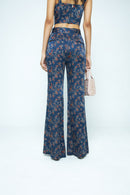 anushé pirani Modal Silk Women Indigo Paradise Flare Pants