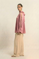 Neora by Nehal Chopra Brick Red Halter Neck Blouse