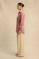 Neora by Nehal Chopra Brick Red Wrap Blouse
